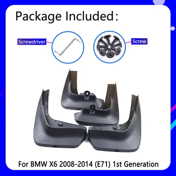 Guardabarros aptos para el BMW X6 E71 2008~2009 2010 2011 2012 2013 Accesorios de Coches Mudflap Fender Automático de Piezas de Repuesto