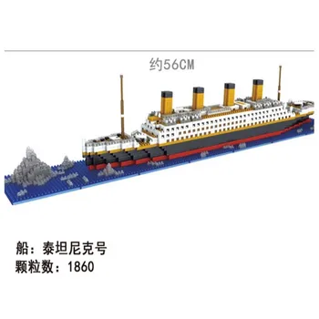 LOZ 1860 pc titanic barco de crucero modelo de barco de BRICOLAJE Diamante lepining la Construcción de Bloques, Ladrillos Kit de los juguetes de los niños