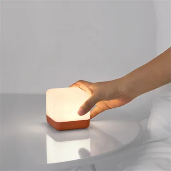 Flip Temporización de Luz de Noche LED Creativa de Carga USB de Escritorio LED Lámpara de Mesa Portátil de Ahorro de Energía Dormitorio de la Lámpara de la Decoración del Hogar