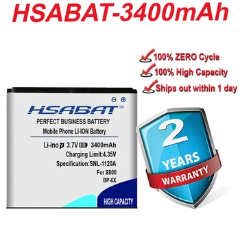 HSABAT 3400mAh BL-5X BP-6X BP 6X Batería para Nokia 8800/8860/8800 Sirocco/N73i 8801 886 8800s
