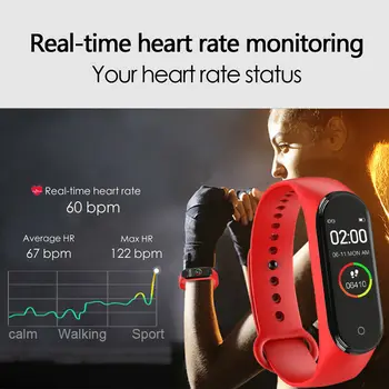 Los hombres Electrónica del Reloj de las Mujeres del Monitor de Ritmo Cardíaco Bluetooth Impermeable Llamada de Mensaje de Recordatorio a los Niños Relojes Android IOS + Correa