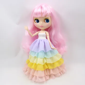 DBS 1/6 Blyth muñeca Unicornio traje vestido con la capa y la banda para el cabello linda princesa vestirse de ropa de niña de regalo de HIELO BJD juguete