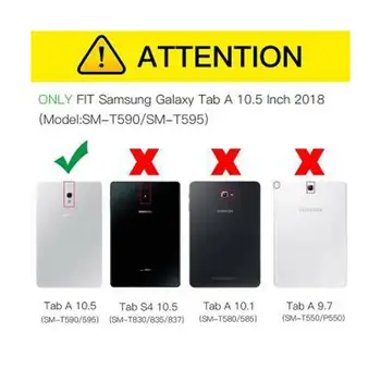 Litchi Cuero de la PU Smart Case Para Samsung Galaxy Tab 10,5 T590 T595 T597 SM-T590 SM-T595 Cubierta del Soporte de la Tableta
