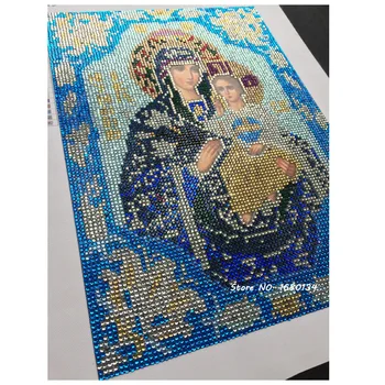 RUBOS Madre de dios Iverskaya Othodox Icono de Diamante Bordado de la Religión Diamante Mosaico de BRICOLAJE 5D Artesanía de Cristal Cordón de Perforación Decoración de Set de Regalo