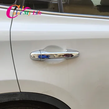 Puerta del coche Cubierta de la Manija para Toyota Rav 4 Rav 4 De - 2018 Accesorios ABS Cromo Manijas de la Puerta Protector Cubre Accesorios