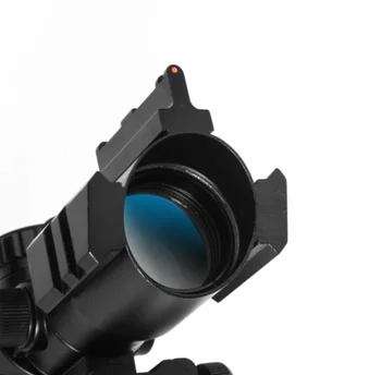 DA acog 4x32 Caza Punto Rojo riflescope Reflejo Táctica Óptica de la Vista Alcance Con 20mm de cola de milano de Ferrocarril Para airsoft pistolas de aire rifle
