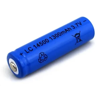 6Pcs/Lot de Gran capacidad 14500 batería de 3.7 V 1300mAh batería recargable de litio de la batería para la batería de la linterna