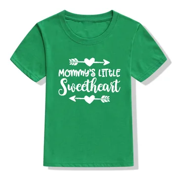 El Día de san valentín Camiseta para Niñas de Mamá Poco de Cariño de la Flecha Corazones de san Valentín T-Shirt Lindo día de san valentín Camiseta Camiseta de san valentín