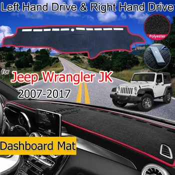 Para Jeep Wrangler JK 2007~2017 Anti-Slip Mat Panel de la Cubierta de la Almohadilla de Parasol Dashmat Accesorios