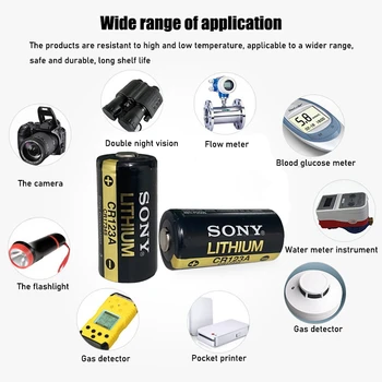 20pcs/lot Sony CR123A CR123 CR 123 123A 16340 1400mAh Batería de Litio de 3V desechables de litio de la batería