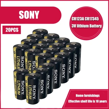 20pcs/lot Sony CR123A CR123 CR 123 123A 16340 1400mAh Batería de Litio de 3V desechables de litio de la batería