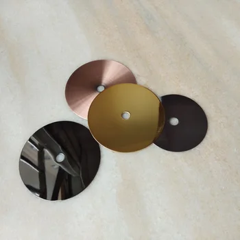 2pcs/lot 40mm~180 mm de Oro/cromo/verde bronce/rojo bronce/negro perla/blanco redondo de hierro de disco disco de metal con 10mm agujero central