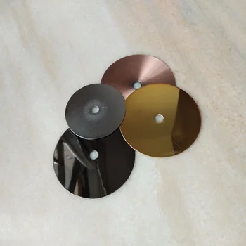 2pcs/lot 40mm~180 mm de Oro/cromo/verde bronce/rojo bronce/negro perla/blanco redondo de hierro de disco disco de metal con 10mm agujero central